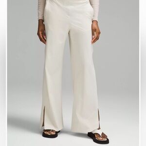 Lululemon Stretch Woven Wide-Leg High-Rise Pant - color Bone